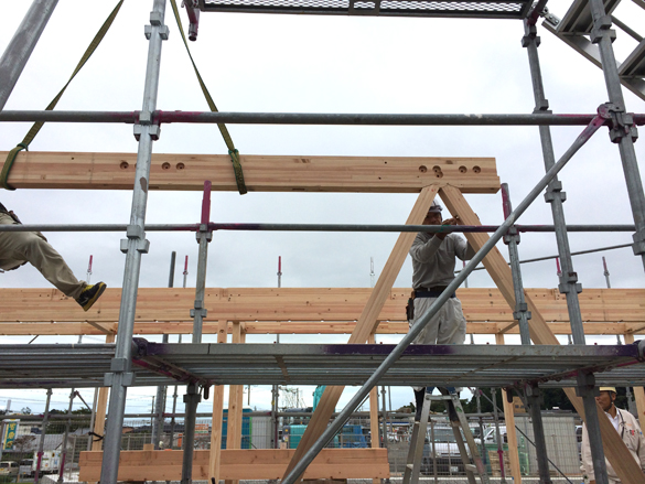 木造のランドリー。