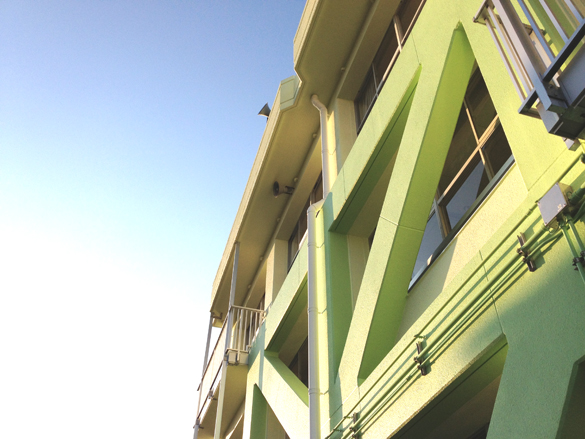 中学校の耐震補強。