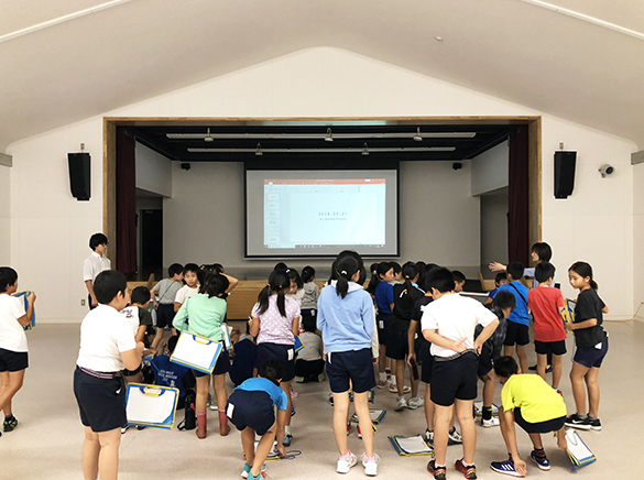 豊岡北小学校のみんなと。